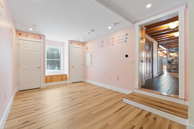 interior space with light wood-type flooring