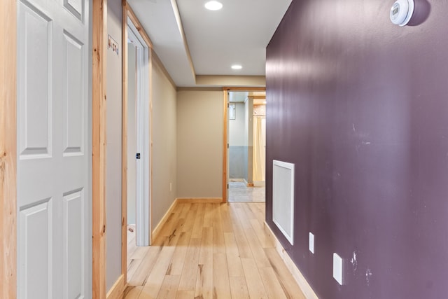 hallway featuring light hardwood / wood-style floors