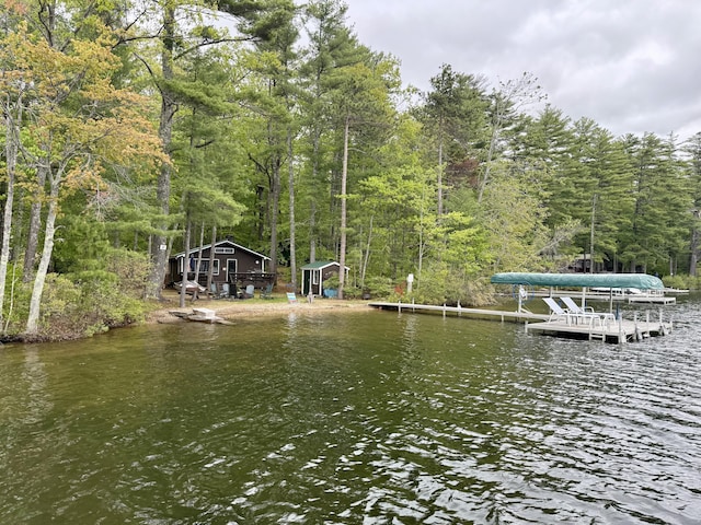 37 Treasure Island Rd, Shapleigh, ME 04076 - dock with a forest view and a water view