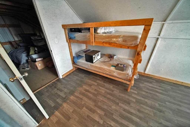 interior space featuring dark hardwood / wood-style flooring and a closet