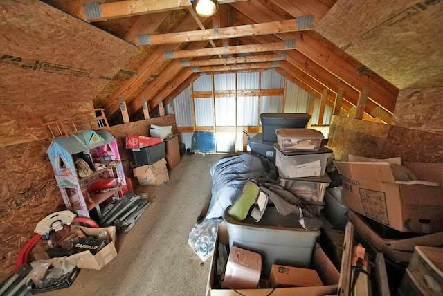 view of attic