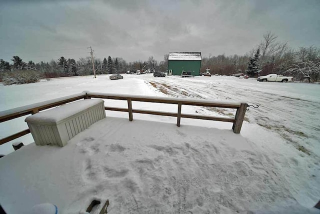 view of snowy yard