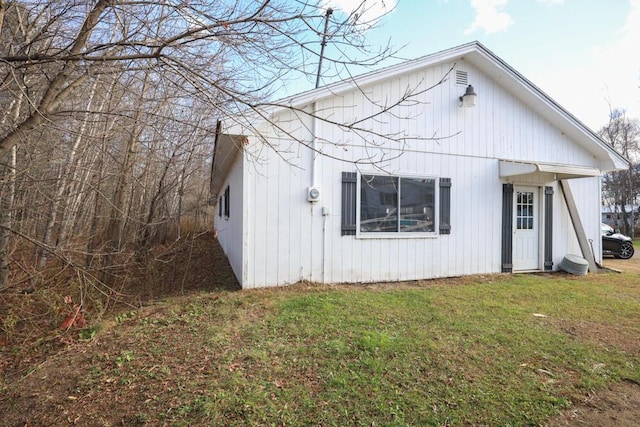 exterior space with a front lawn