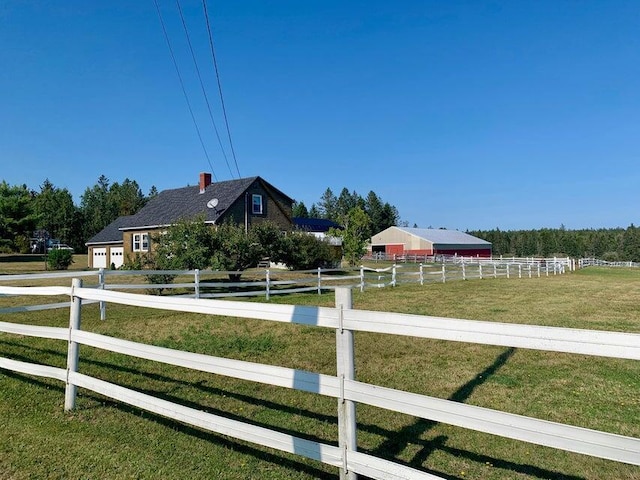 exterior space featuring a rural view