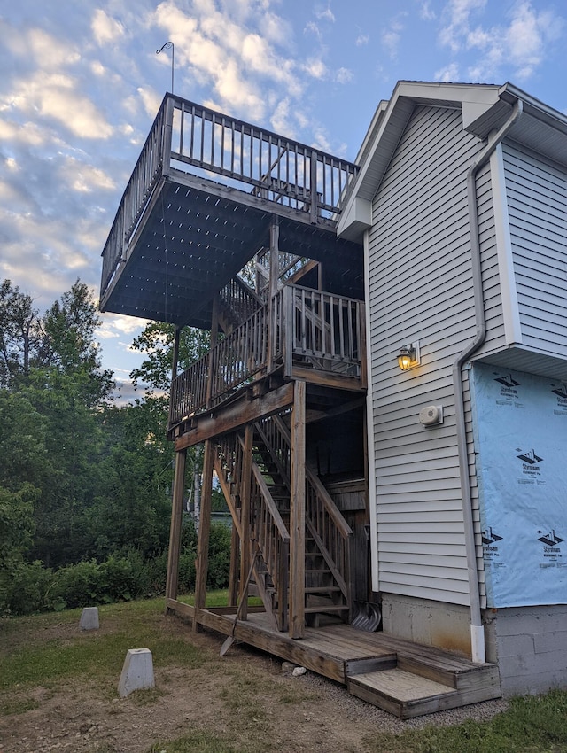 exterior space with a deck