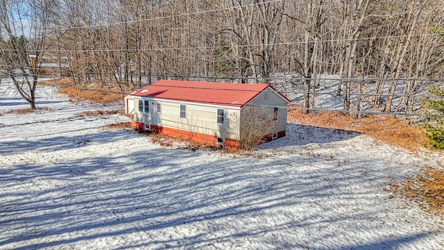 view of snowy exterior