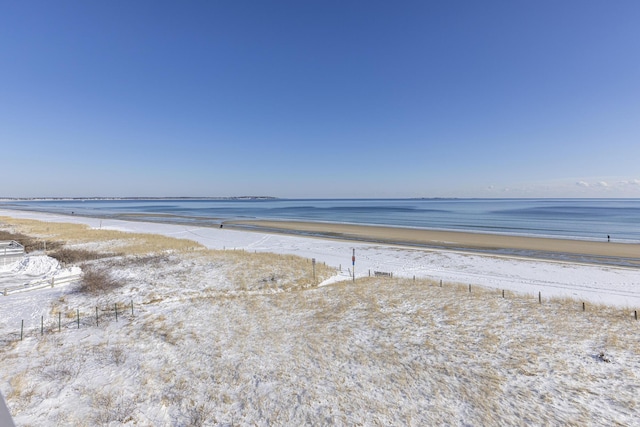 water view featuring a beach view