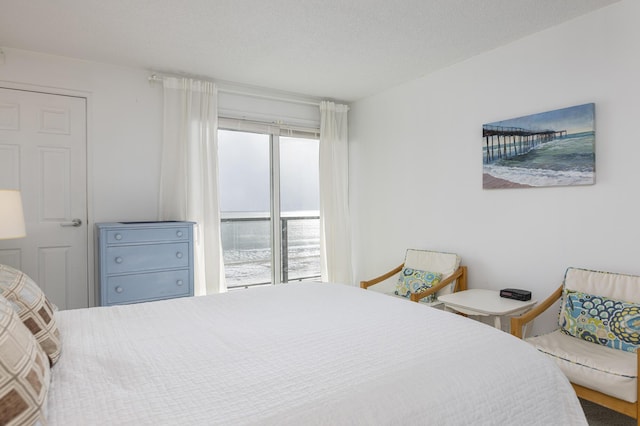 bedroom with a textured ceiling