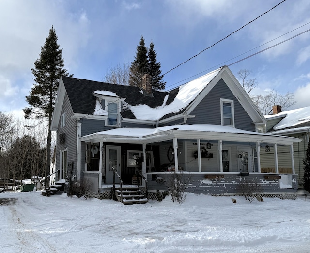 view of front of home with a porch