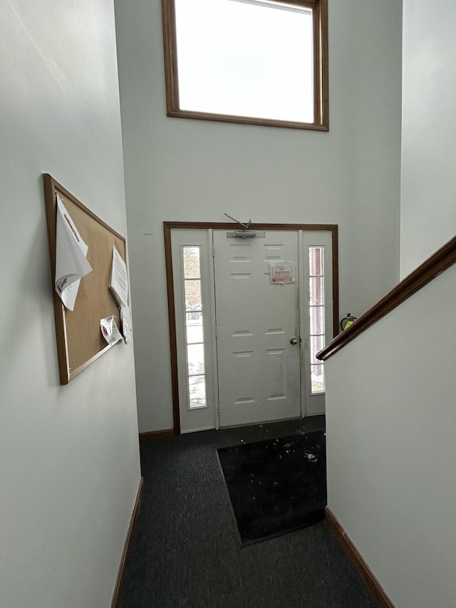 view of carpeted entryway