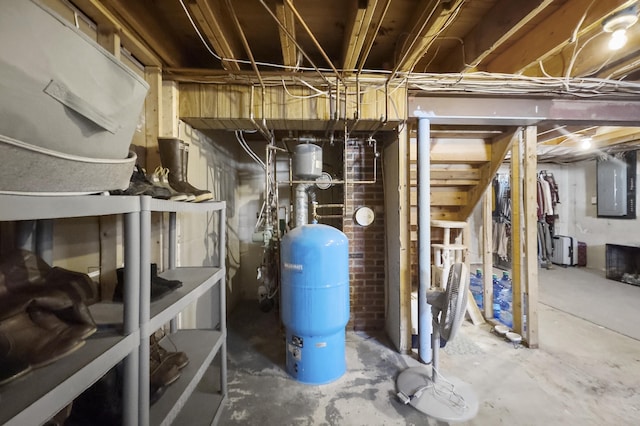 utility room featuring electric panel