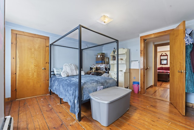 bedroom featuring hardwood / wood-style floors