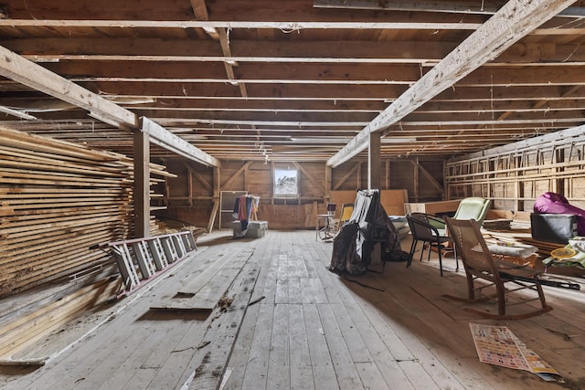 miscellaneous room with hardwood / wood-style flooring