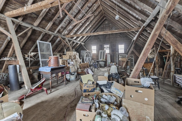 view of attic