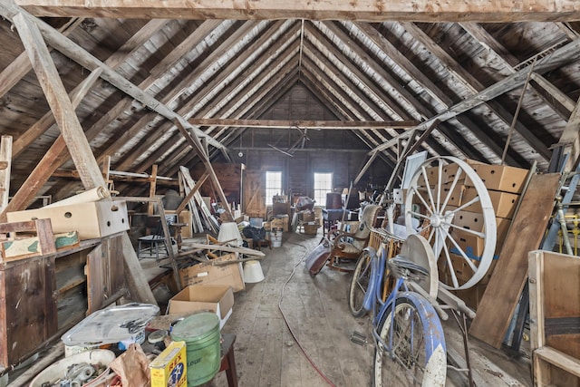 view of attic