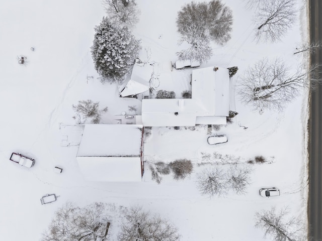 view of snowy aerial view