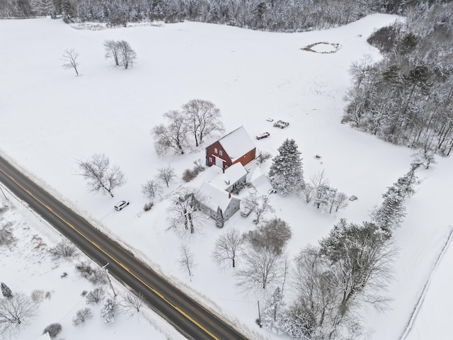 view of snowy aerial view