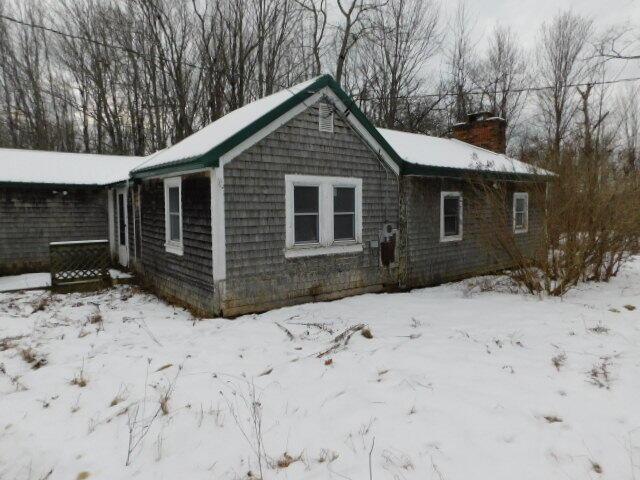 view of snowy exterior