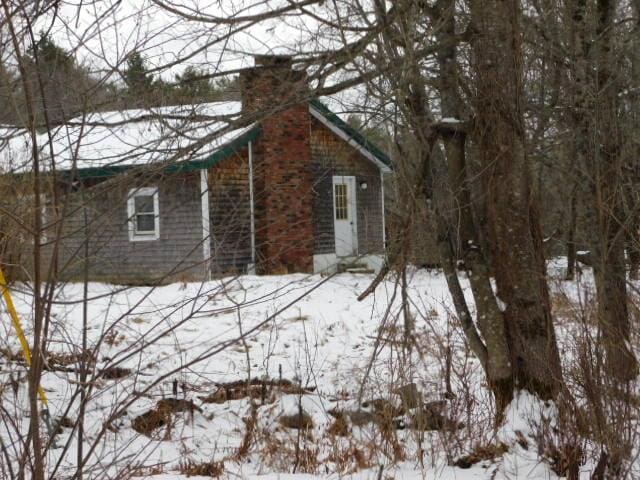 view of snowy exterior