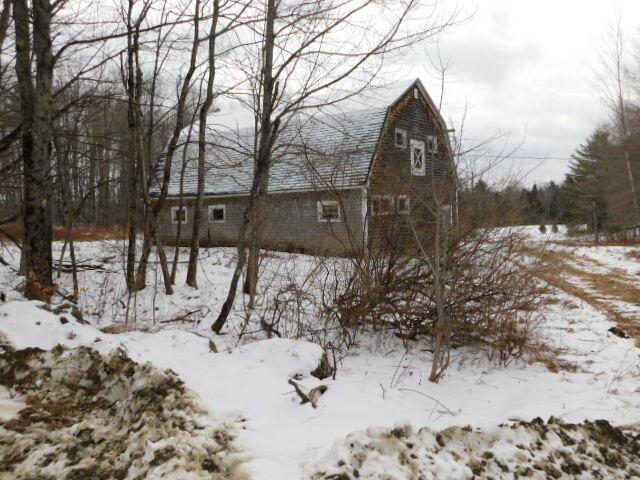 view of yard covered in snow