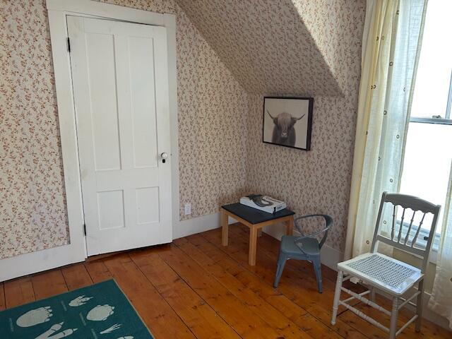 living area featuring wood-type flooring