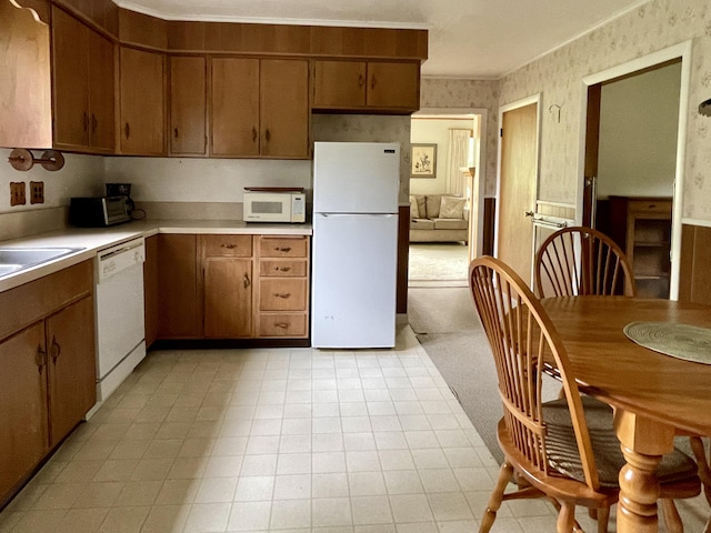 kitchen featuring white appliances