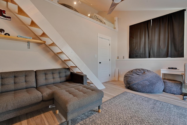 living room featuring light hardwood / wood-style floors