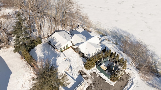 view of snowy aerial view