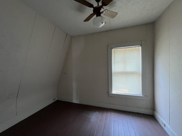 spare room with ceiling fan and hardwood / wood-style floors