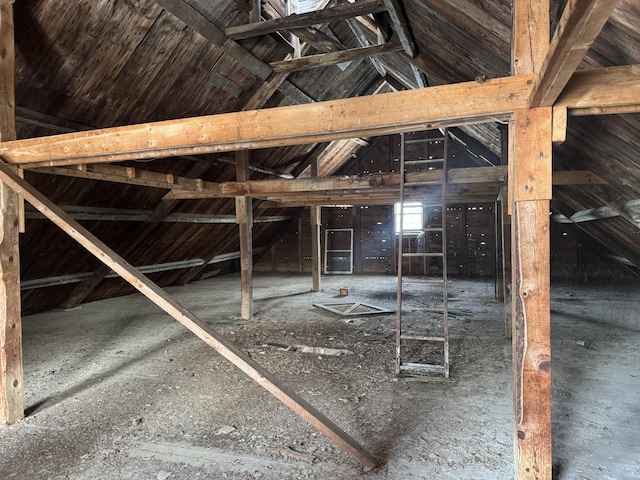 view of attic