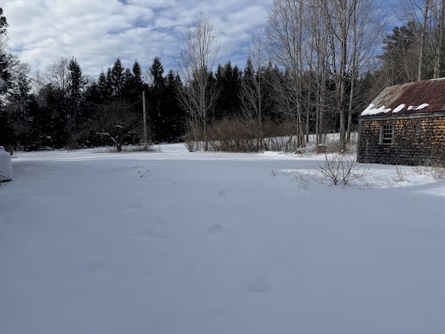 view of snowy yard