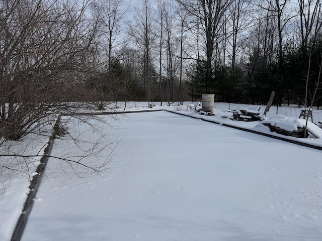 view of snowy yard