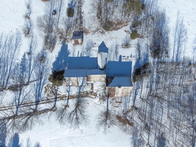 view of snowy aerial view