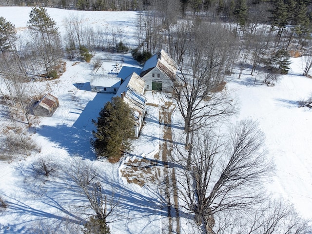 view of snowy aerial view