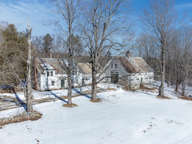 view of snowy yard