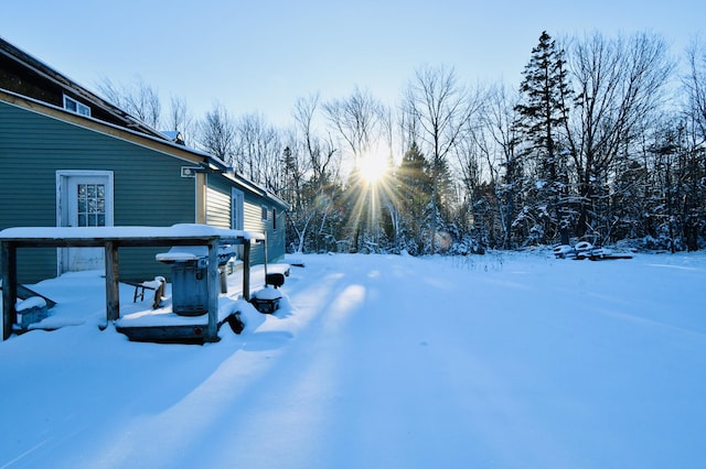 view of snowy yard