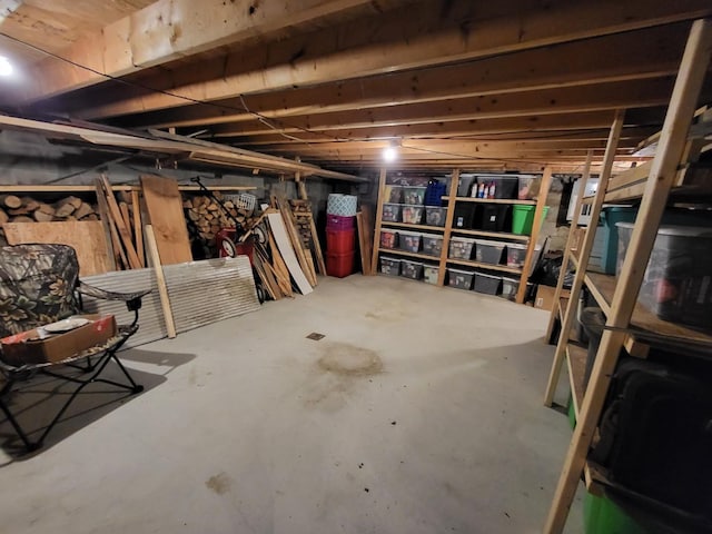 view of basement