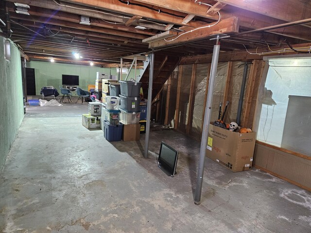 view of basement