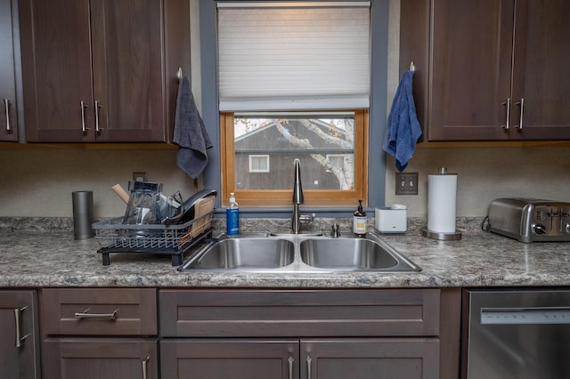 kitchen featuring dishwasher and sink