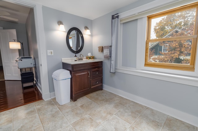 bathroom with vanity