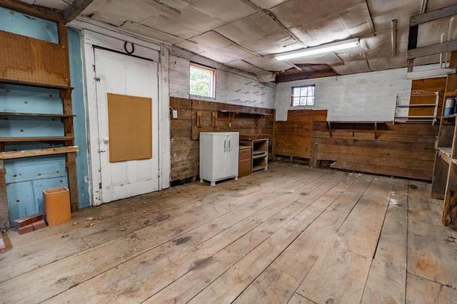 interior space with hardwood / wood-style floors