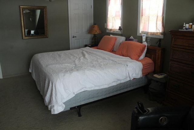 view of carpeted bedroom