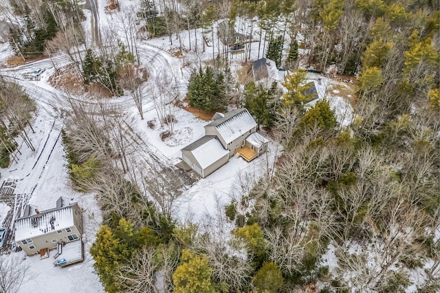 view of snowy aerial view