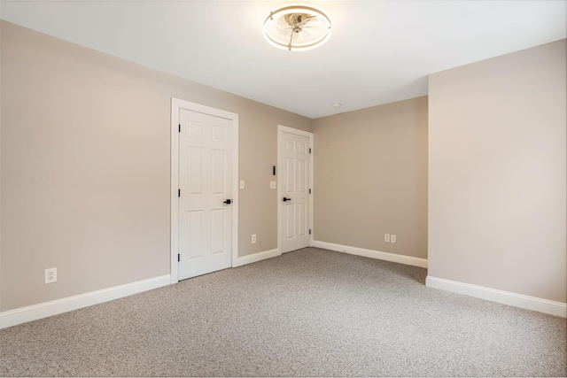 view of carpeted spare room