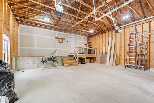 garage featuring a garage door opener