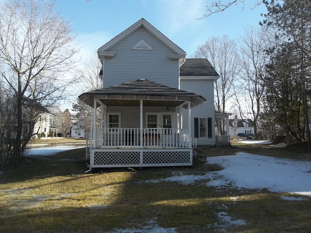 view of front of house featuring covered porch