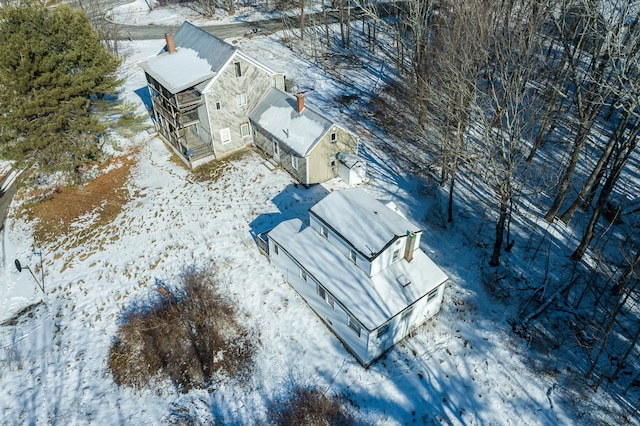 view of snowy aerial view