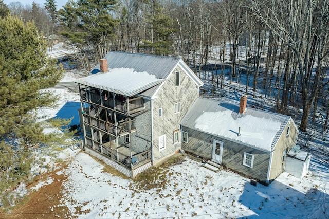 view of snowy aerial view