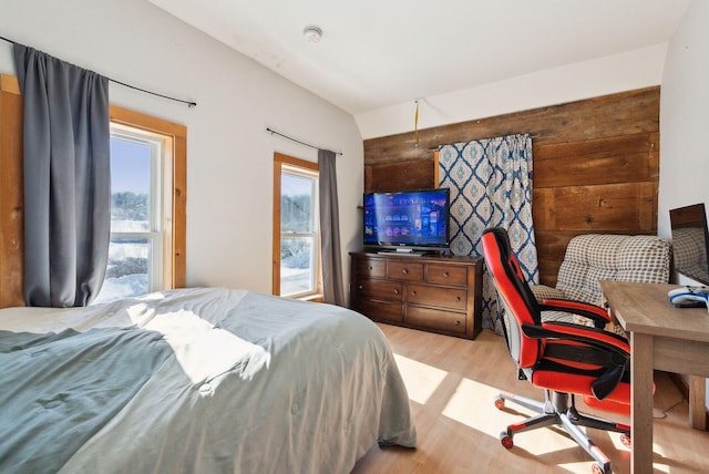 bedroom featuring light hardwood / wood-style flooring