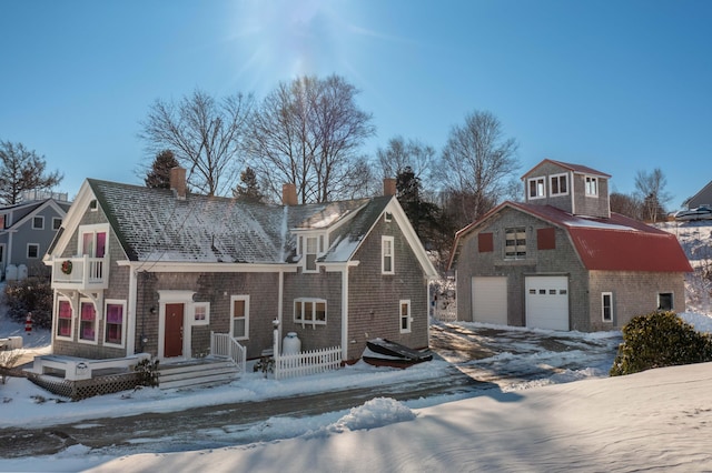 view of front facade with a garage